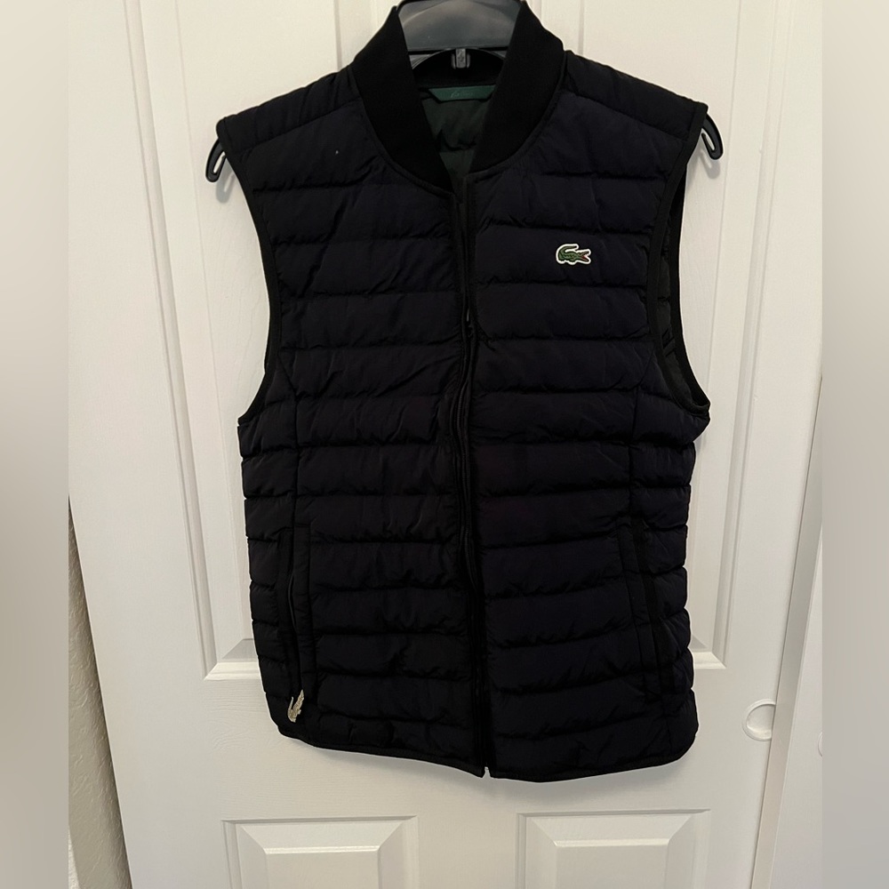 Mens Lacoste navy vest